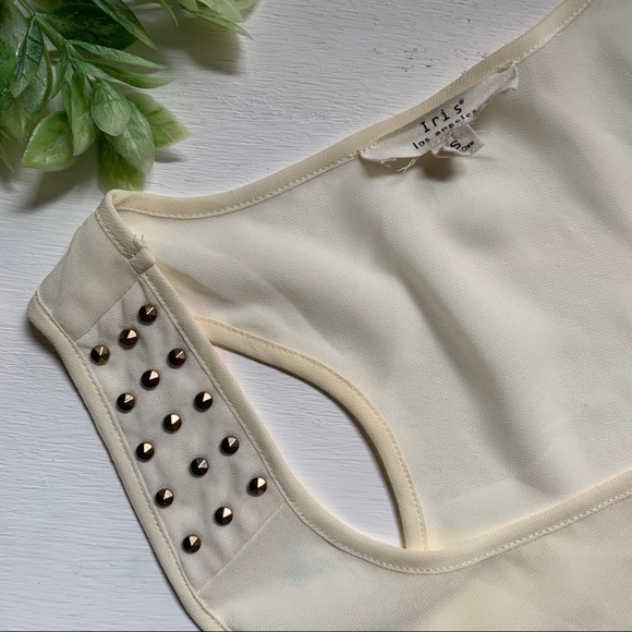 Off White Racer Back Top - Picture 2 of 3